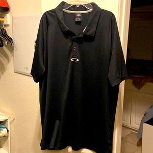 Mens Oakley collared shirt sleeve polo